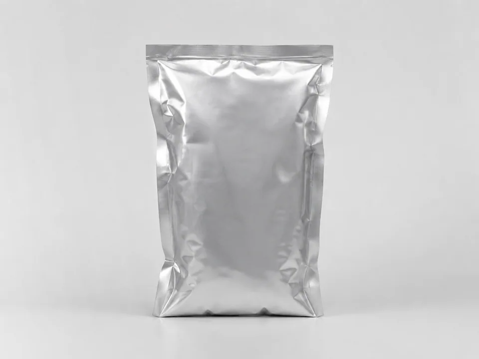 Foil pouch packaging illustration